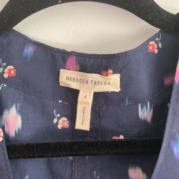 Rebecca Taylor Floral Wrap Dress w. Pockets Sz 4 - Picture 5 of 7